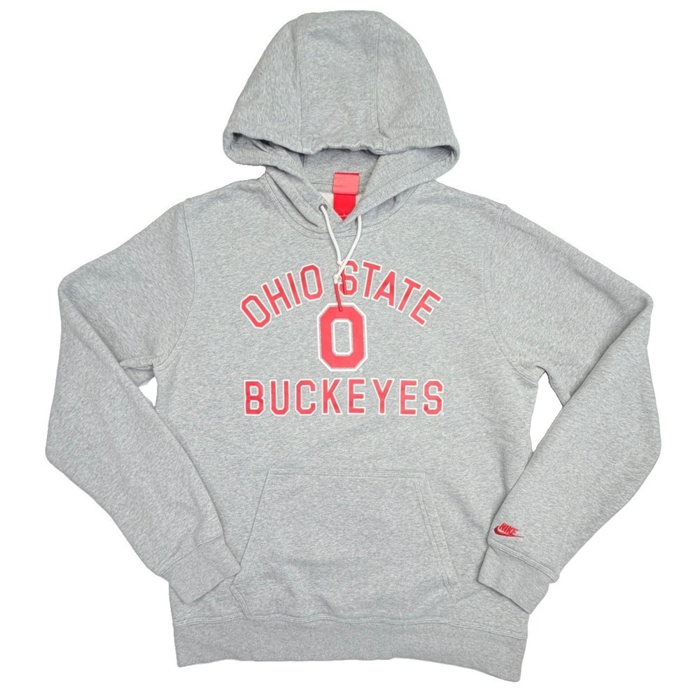 Nike‎ Ohio State Buckeyes Hoodie Gray Pullover Sweatshirt Men's Large NCAA